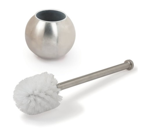 Ершик для унитаза с подставкой в форме шара, нержавеющая сталь, матовый, LAIMA, 601617