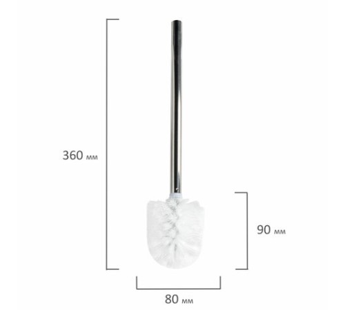 Ершик для унитаза без подставки, нержавеющая сталь, зеркальный, LAIMA, 601621