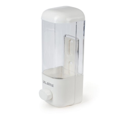 Дозатор для жидкого мыла LAIMA, НАЛИВНОЙ, 0,5 л, белый, ABS-пластик, 601792