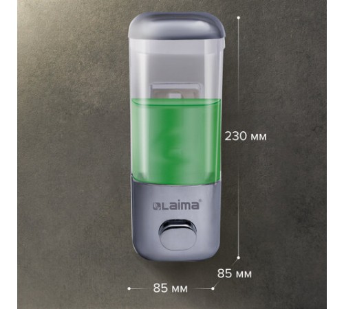 Дозатор для жидкого мыла LAIMA, НАЛИВНОЙ, 0,5 л, хром, ABS-пластик, 601793