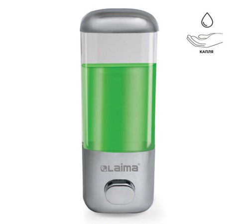 Дозатор для жидкого мыла LAIMA, НАЛИВНОЙ, 0,5 л, хром, ABS-пластик, 601793