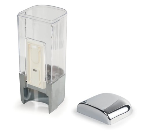 Дозатор для жидкого мыла LAIMA, НАЛИВНОЙ, 0,5 л, хром, ABS-пластик, 601793