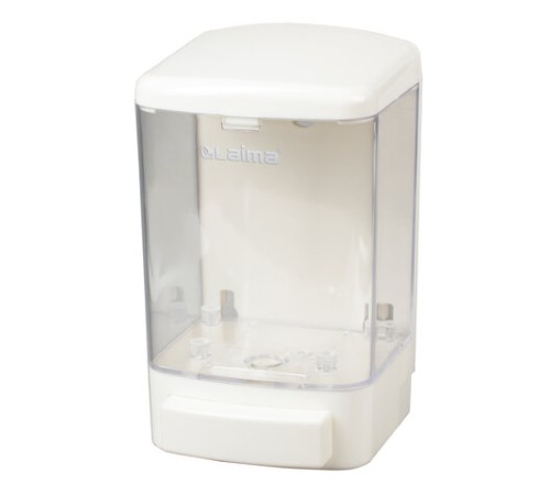 Дозатор для жидкого мыла LAIMA, НАЛИВНОЙ, 1 л, белый, ABS-пластик, 601794