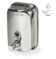 Дозатор для жидкого мыла LAIMA BASIC, 0,5 л., нержавеющая сталь, зеркальный, 601795