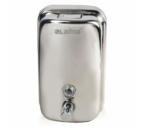 Дозатор для жидкого мыла LAIMA BASIC, 1 л, нержавеющая сталь, зеркальный, 601796