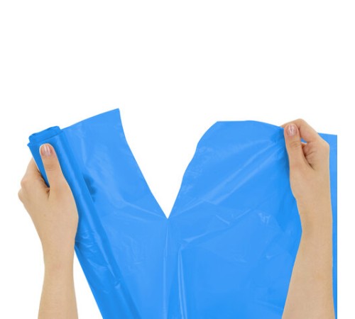 Мешки для мусора 120 л синие в рулоне 50 шт., ПНД 18 мкм, 70х110 см, LAIMA стандарт, 601797