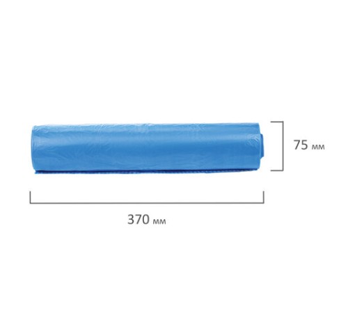 Мешки для мусора 120 л синие в рулоне 50 шт., ПНД 18 мкм, 70х110 см, LAIMA стандарт, 601797
