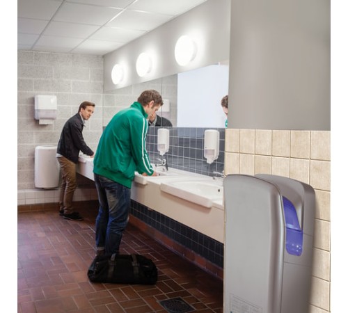 Сушилка для рук KSITEX M-6666С JET, 1900 Вт, погружного типа, время сушки 10 секунд, пластик, серебристая