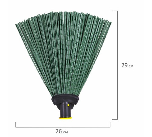 Метла синтетическая веерная 29х26 см, без черенка, крепление еврорезьба, №2, LAIMA EXPERT, 601828