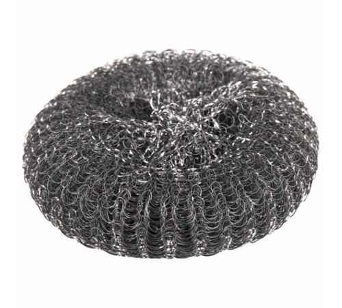 Губка (мочалка) металлическая, сетчатая, 38 г, БОЛЬШАЯ, для посуды, гриля, плиты, PACLAN 