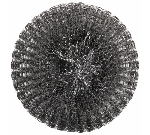 Губка (мочалка) металлическая, сетчатая, 38 г, БОЛЬШАЯ, для посуды, гриля, плиты, PACLAN 