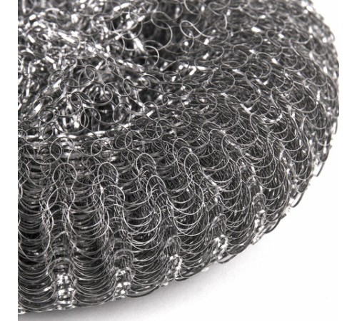 Губка (мочалка) металлическая, сетчатая, 38 г, БОЛЬШАЯ, для посуды, гриля, плиты, PACLAN 