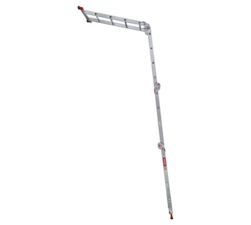 Лестница-трансформер алюминиевая 4х4 ступени, высота 4,5 м (4 секции по 1,2 м) до 150 кг, вес 16,5 кг, НОВАЯ ВЫСОТА, 3320404