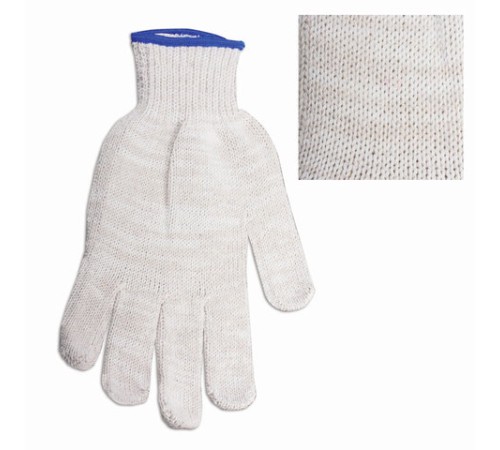 Перчатки хлопчатобумажные, 1 ПАРА, 7 класс, 70 г, 233 текс, ПВХ протектор, LAIMA ПРЕМИУМ, европодвес, БЕЛЫЕ, 601913