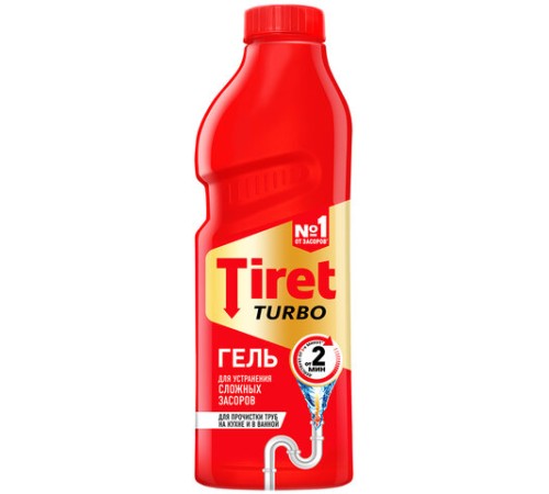 Средство для прочистки канализационных труб 1 л, TIRET (Тирет) 