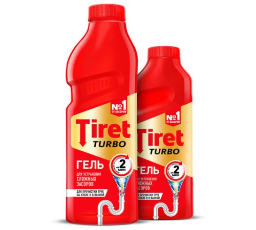 Средство для прочистки канализационных труб 1 л, TIRET (Тирет) 