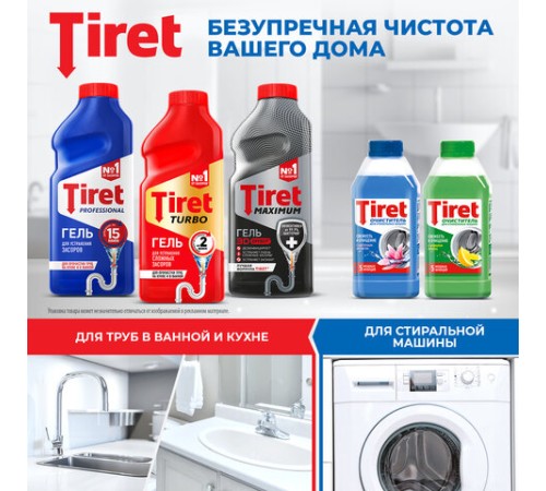 Средство для прочистки канализационных труб 1 л, TIRET (Тирет) 
