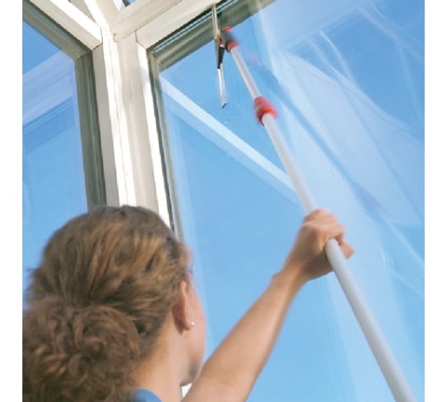 Черенок рукоятка телескопическая VILEDA 2х1,25 м (до 2,5 м) алюминиевый, используется с окномойкой шубкой 602099, со стяжкой 602101, 179661