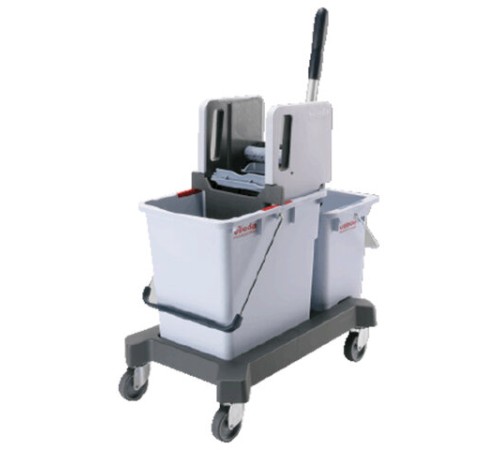 Тележка уборочная VILEDA, 2 съемных ведра 25 л+10 л, платформа, с транспортной ручкой, вертикальный отжим, 149099