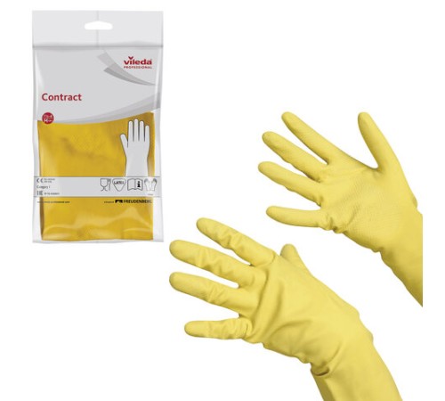 Перчатки МНОГОРАЗОВЫЕ резиновые VILEDA 