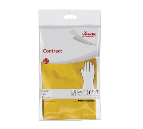Перчатки МНОГОРАЗОВЫЕ резиновые VILEDA 