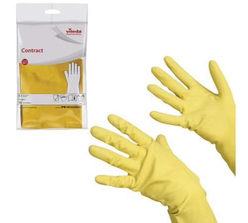 Перчатки МНОГОРАЗОВЫЕ резиновые VILEDA 