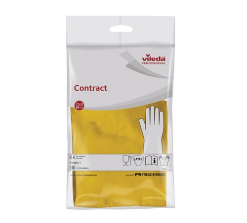 Перчатки МНОГОРАЗОВЫЕ резиновые VILEDA 