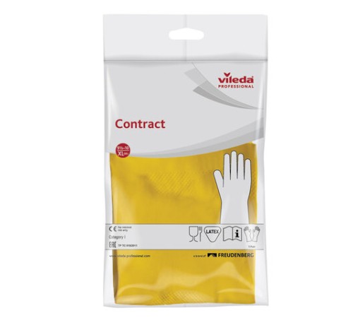 Перчатки МНОГОРАЗОВЫЕ резиновые VILEDA 