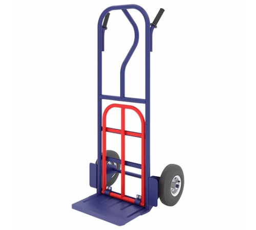 Тележка грузовая двухколесная, с дополнительной откидной полкой, КГ 250 П (грузоподъемность - 250 кг, колёса D=250 мм), КГ250П