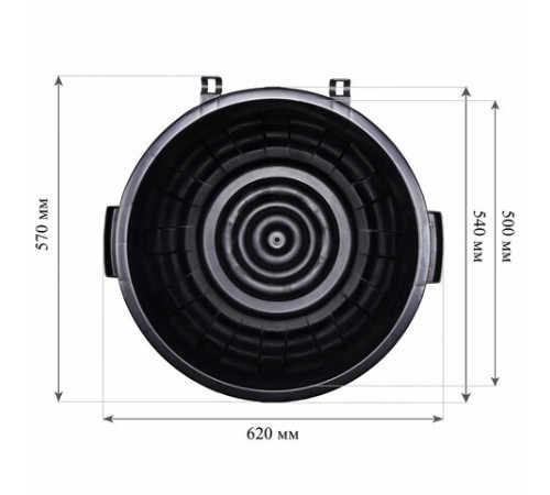 Контейнер 90 литров для мусора, БАК+КРЫШКА (высота 65 см), M2394/АССОРТИ, IDEA, М 2394