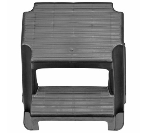 Стремянка-табурет, 2 ступени, стационарная, пластиковая, нагрузка 120 кг, вес 2,4 кг, черная, IDEA, М 2296