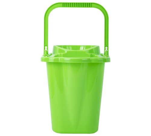 Ведро 9,5 л для уборки КОМПЛЕКТ с ОТЖИМОМ (сетчатый) пластик, для веревочных и ленточных МОПов, IDEA, М 2421
