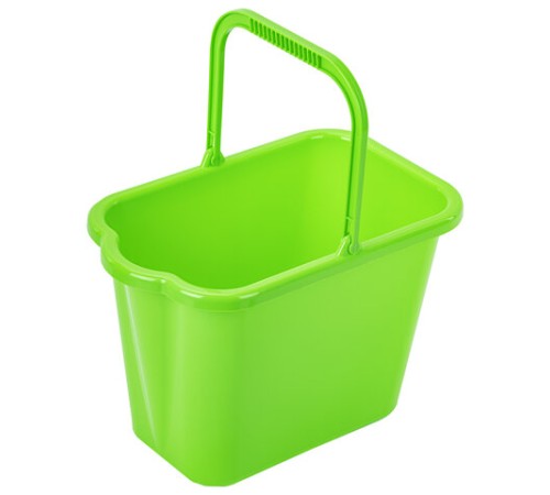 Ведро 9,5 л для уборки КОМПЛЕКТ с ОТЖИМОМ (сетчатый) пластик, для веревочных и ленточных МОПов, IDEA, М 2421