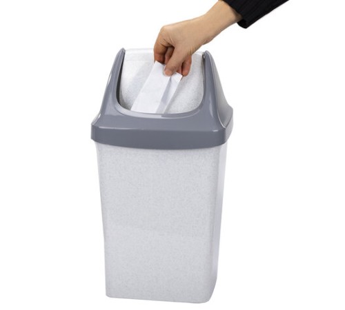 Ведро мусорное с КРЫШКОЙ (качающейся) 15 литров, 