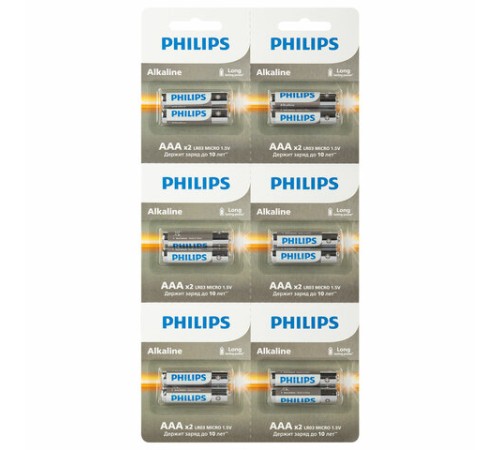 Батарейки алкалиновые КОМПЛЕКТ 2 шт. (отрывной блок) PHILIPS Entry, ААА (LR03,15 А) блистер, Б0064646 Батарейки алкалиновые КОМПЛЕКТ 2 шт. (отрывной блок) PHILIPS Entry, ААА (LR03,15 А) блистер, Б0064646