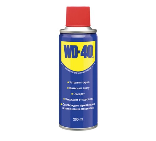 Средство WD-40 универсальное, 200 мл, для тысячи применений в офисе, быту, производстве, WD0001