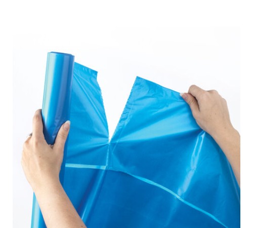 Мешки для мусора 120 л синие в рулоне 10 шт. особо прочные, ПВД 40 мкм, 70х110 см, ОФИСМАГ, 602929