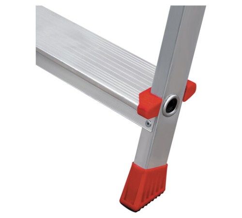 Стремянка алюминиевая 7 стандартных ступеней 9 см, площадка 1,5 м, нагрузка 225 кг, вес 7 кг, НОВАЯ ВЫСОТА, 3110107