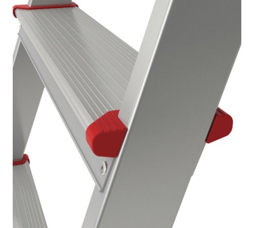 Стремянка алюминиевая 7 стандартных ступеней 9 см, площадка 1,5 м, нагрузка 225 кг, вес 7 кг, НОВАЯ ВЫСОТА, 3110107