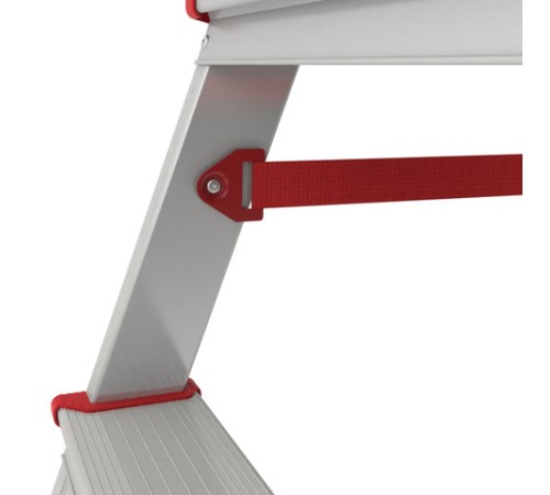 Стремянка алюминиевая 7 стандартных ступеней 9 см, площадка 1,5 м, нагрузка 225 кг, вес 7 кг, НОВАЯ ВЫСОТА, 3110107