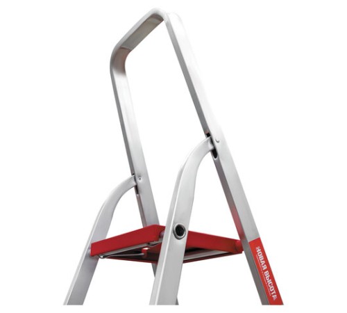 Стремянка алюминиевая 7 стандартных ступеней 9 см, площадка 1,5 м, нагрузка 225 кг, вес 7 кг, НОВАЯ ВЫСОТА, 3110107