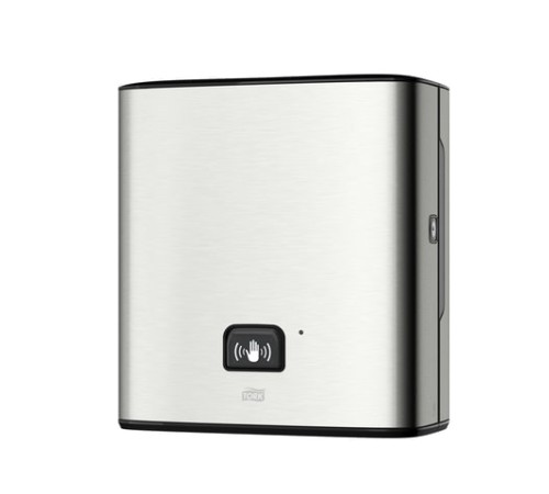 Диспенсер для полотенец СЕНСОРНЫЙ TORK (Система H1) Matic, в рулонах, (батарея R20) металлический, 460001