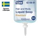 Картридж с жидким мылом-гелем для тела и волос одноразовый TORK (Система S1) Premium, 1 л, 421601, 420601