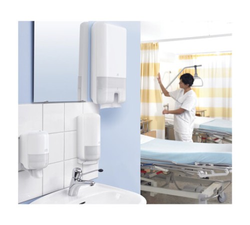 Дозатор для жидкого мыла-пены СЕНСОРНЫЙ TORK (Система S4) Elevation, 1 л, белый, 561600