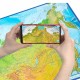 Карта России физическая 157х107 см, 1:5,5М, с ламинацией, интерактивная, в тубусе, BRAUBERG, 112399