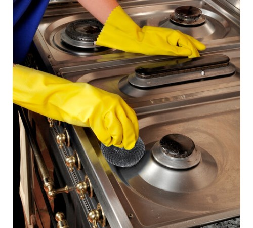 Губки (мочалки) металлические, сетчатые, 6х15 г, КОМПЛЕКТ 6 шт., для посуды, гриля, плиты, LAIMA, 603103