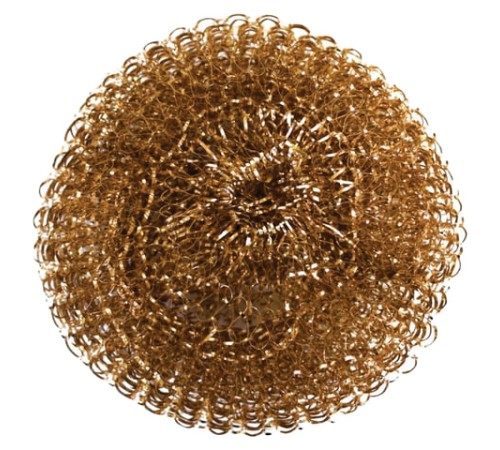 Губки (мочалки) медные, сетчатые, 3х15 г, КОМПЛЕКТ 3 шт., для посуды, гриля, плиты, LAIMA, 603104