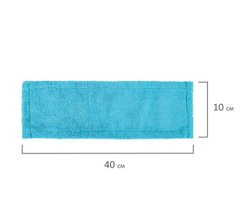 Насадка МОП плоская для швабры/держателя 40 см, карманы (ТИП К), микрофибра, LAIMA 