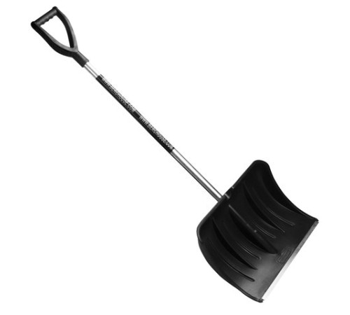 Лопата снеговая 54х37 см, пластиковая, алюминиевый черенок с V-ручкой 130 см, армирующая алюминиевая планка, № 13, №13