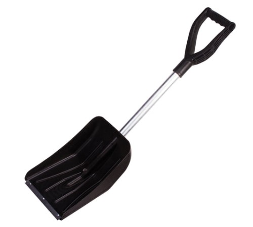 Лопата универсальная АВТОМОБИЛЬНАЯ, пластиковая, 26х36 см, высота 85 см, с алюминиевым наконечником, №6